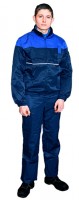 Костюм летний мужской рабочий "Меркурий" темно-синий с васильковым